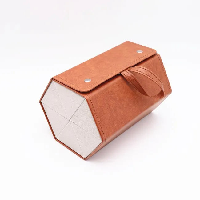 6 Slots Case Fashion PU Multi Layer 6 Slots Triangle Folding Sunglasses Storage Box Case for Eyewares case