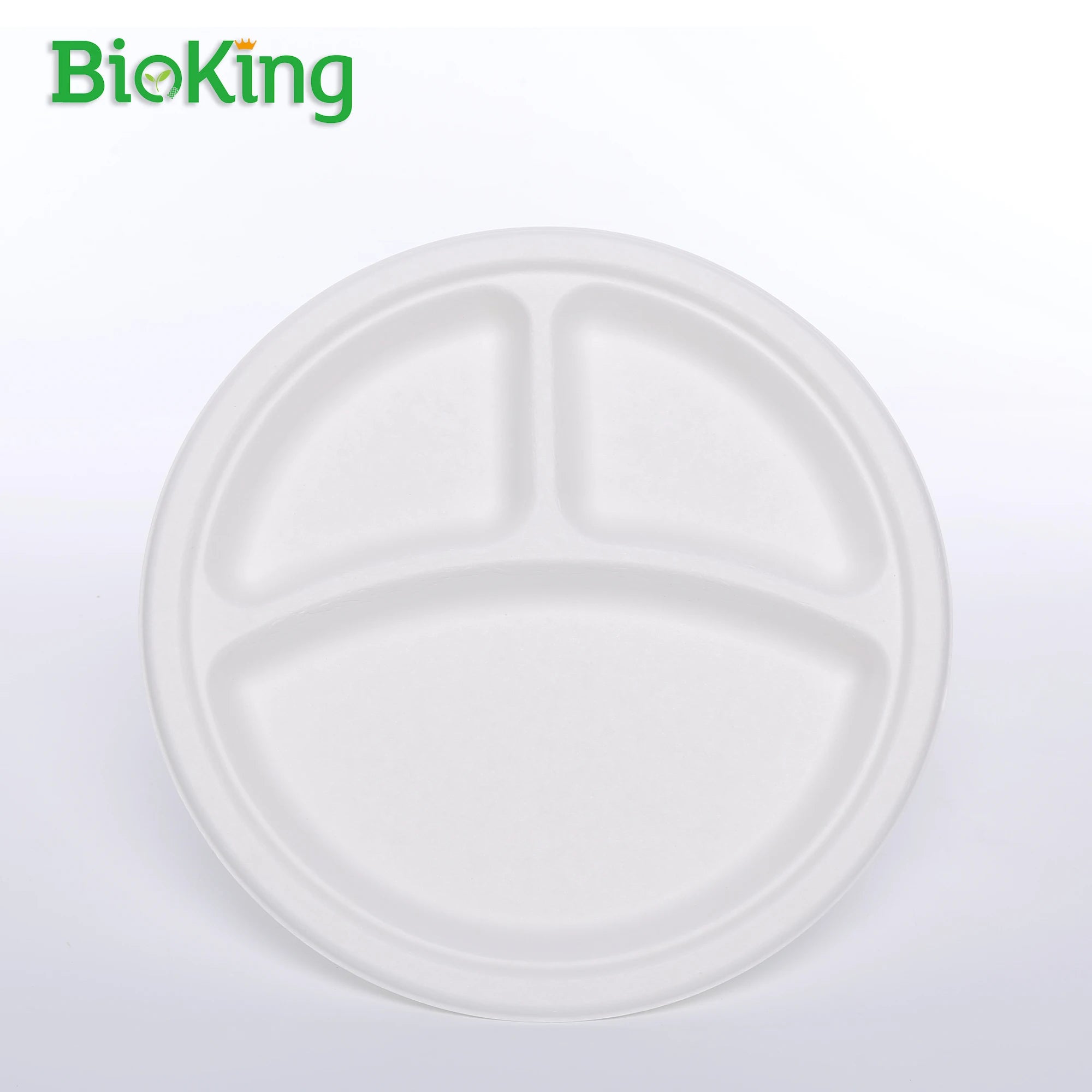 BioKing Disposable Compostable Bagasse Plates Sugarcane Biodegradable Eco-Friendly Culinary Accessories