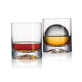 Custom Shaped Hand Blown Crystal Double Old Fashioned Cocktail Whiskey Glasses Rocks Lowball Whisky Glass