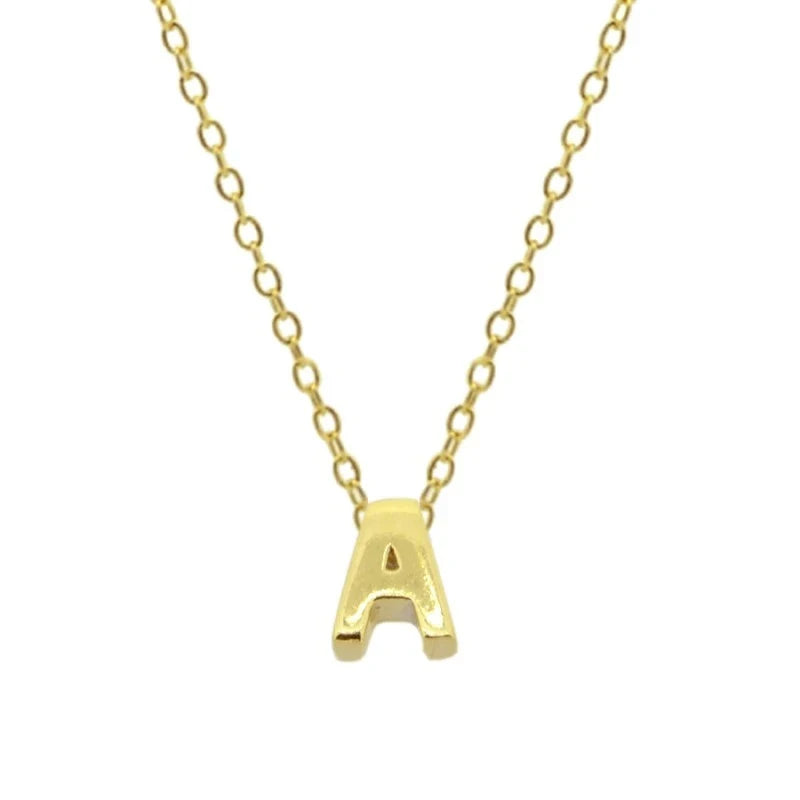 ROXI 925 Sterling Silver Bubble Letter 18K Gold Plated a to Z 26 Initial Letter Alphabet Pendant Necklace