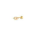 ROXI S925 Sterling Silver Fashion Ins Mini Eye Diamond Pierced Thread Stud Earrings