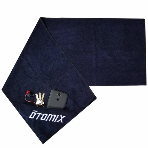 Custom logo Microfiber Gym Towel with Zipper Pocket Fitness Gym Towel