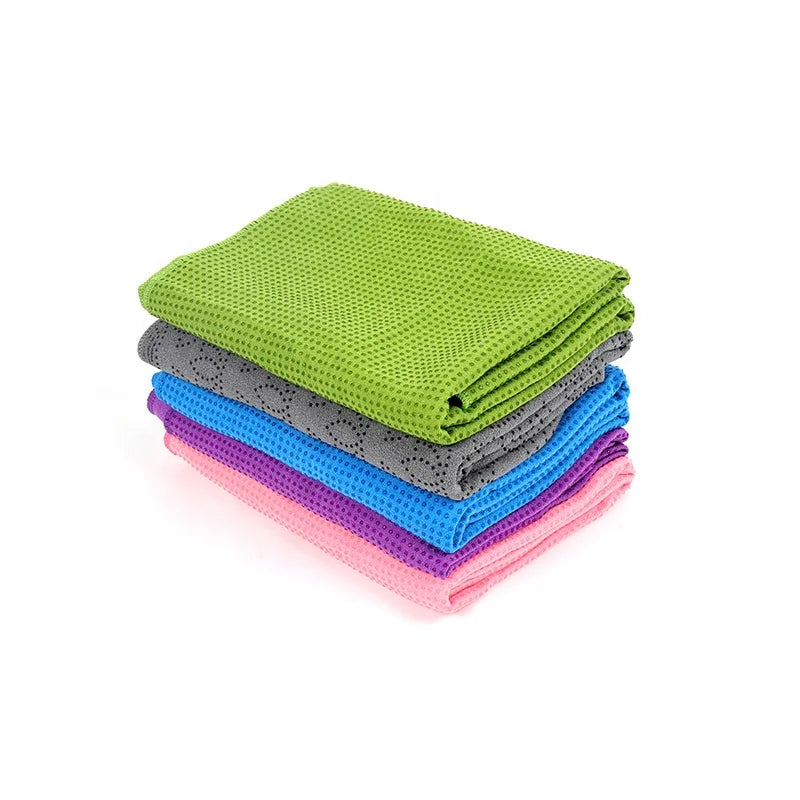 72 Inches Wholesale Organic Custom Microfiber Yoga Towel with Silicone Dots