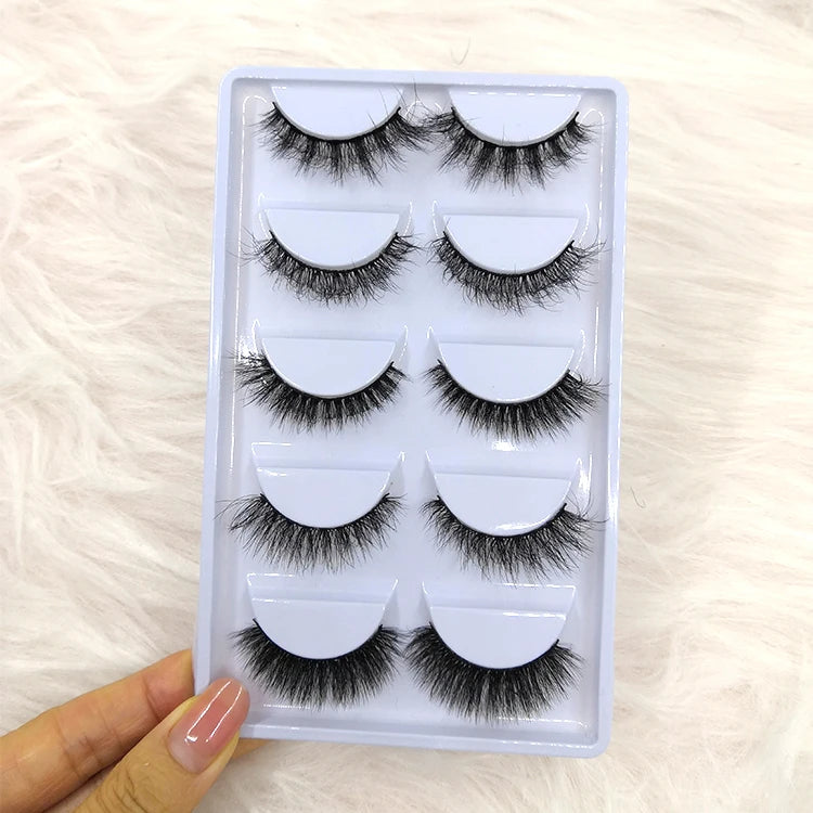 Wholesale 5 Pair 16 Pairs 20 Pairs 3D Soft Faux Mink for  Lashes Book Custom Packaging Box Full Strip Eyelashes"