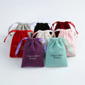 7*9cm Custom Colorful Velvet Drawstring Pouches Soft High Quality Jewelry Packaging Custom Size Small Bags