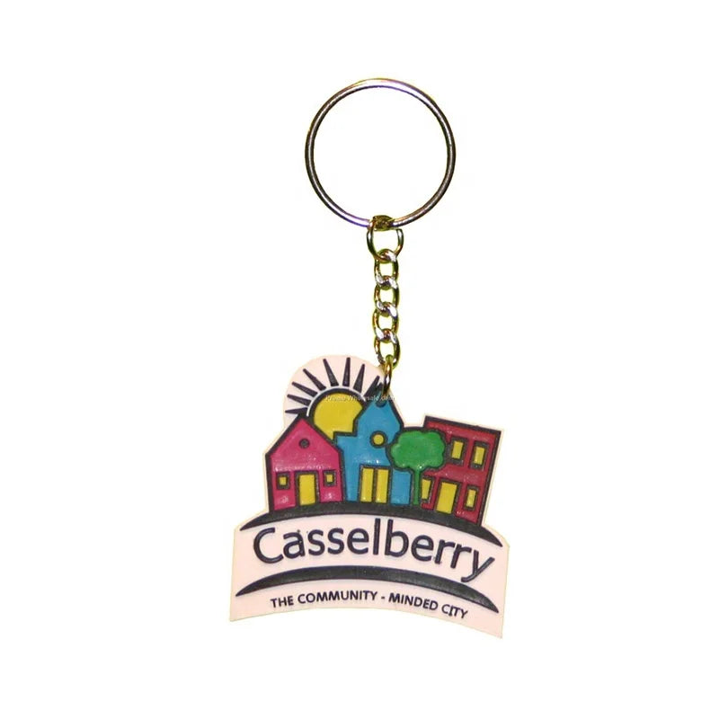 Cartoon Style PVC Rubber Keychain Plastic Material Keychain