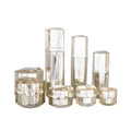 Luxury 5g 12g 15g 50g Empty Plastic Lotion Jars Stocked Crystal Gold Cosmetic Packaging for In-Storelotions Cosmetics