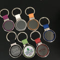 Custom Blank Square Round Metal Keychain for Engraving Stainless Steel Blank Laser Key Chains Keyring