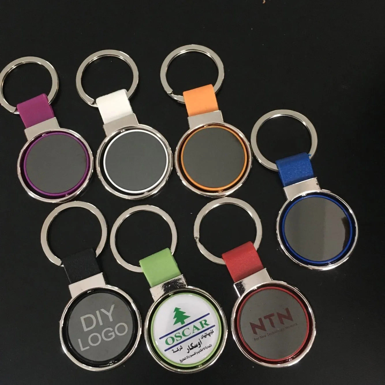 Custom Blank Square Round Metal Keychain for Engraving Stainless Steel Blank Laser Key Chains Keyring