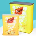Portable Folding Pop up Expo Booth Trade Show Lift Promotion Plastic Counter Table with Led Lighting