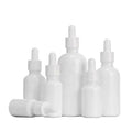 Porcelain White Bottle Glass Pipette Bottle 10ml 15ml 30ml 50ml 100ml Refillable Essential Oil Dropper Bottles