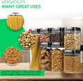 Food Storage BPA Free Stackable Plastic Storage With Airtight Lid Kitchen Organization Food Storage Container Plastic Canister