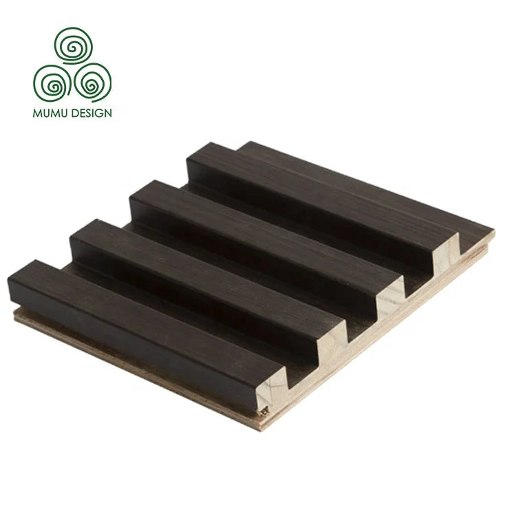 Partitions Interior and Indoor Wainscoting Large Carved Wood Slats PVC Decorative Wall Panel
