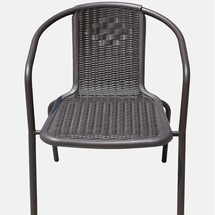 Wholesale Garden Furniture PVC Outdoor Plastic Chairs Modern Restaurant Terrace Furniture Rattan Furniture Rope Chairs MegaBDM