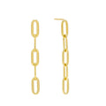 ROXI S925 Sterling Silver New Fashion Paper Clip Chain Stud Earrings 18K MegaBDM
