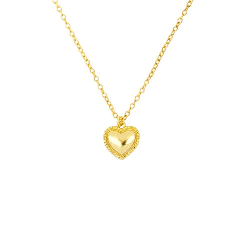 ROXI S925 Sterling Silver Fashion Small Love Heart Pendant Ladies Necklace 18K