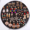 HOVANCI 2022 Jewelry Christmas Minimalist Cartoon Cute Resin Beaded Christmas Earrings