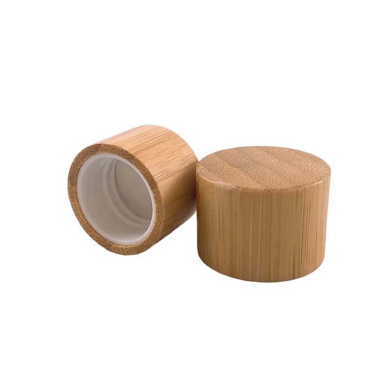Yolio 100ml Perfume Bottle with Non-Spill Bamboo Lid Wood Grain Design Recyclable