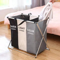 Trendy Multi Purpose New Modern Storage Double Folding Collapsible Laundry Basket