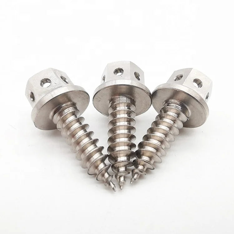 High Strength Gr5 Titanium Hex Flange Self Tapping Bolts Plain Finish OEM/ODM for Motorcycles