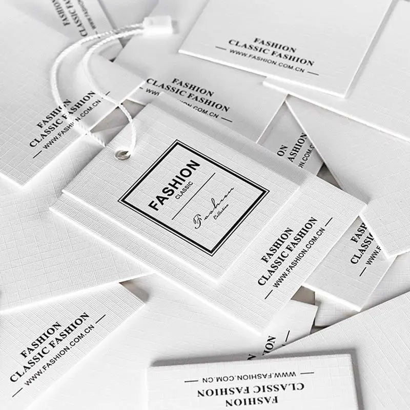 Customized Matt Cardboard Hang Tag Embossed Brochure for Garment Accessories Special Paper Cardboard Tag for Clothing