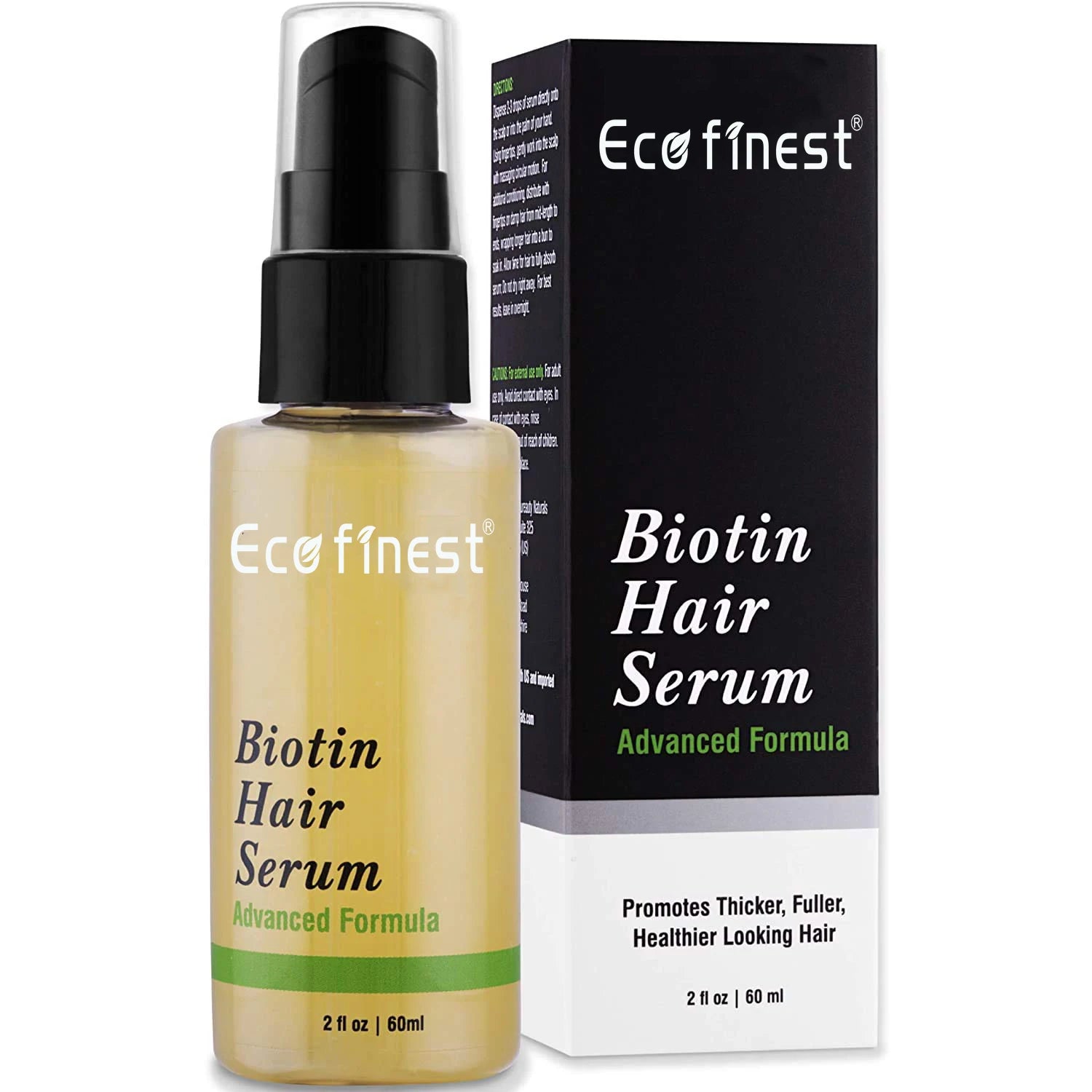 Private Label Top Grade Biotin Hair Growth Serum 2-IN-1 Formula Glass Bottle for Unisex Hair Loss Support Healthy Strong Hair