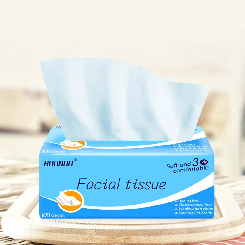 Customizable 3 Ply Korea Individual Facial Tissue Paper for Home