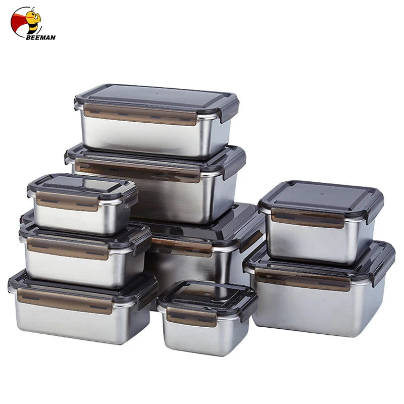Beeman 2021 New Style Outdoor Camping Picnic Kids Insulation Heated Lunch Box Stainless Steel