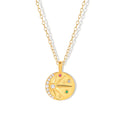 ROXI Cross-border Best Selling S925 Sterling Silver INS Geometric Colorful Crescent Moon and Sun Necklace