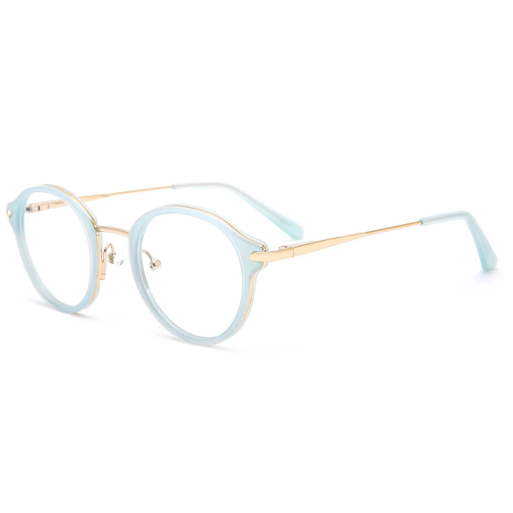 New Arrival Spring Color Round Acetate Eyewear Optical Eyeglasses Frames