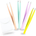 Colorful Stainless Steel Fine Hair Eyebrow Tweezers Sustainable Beauty Hair Puller