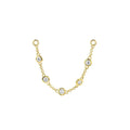 LOZRUNVE 925 Sterling Silver Cubic Zircon Diamond Bezel Connected Chain Tennis Earring accessories