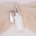 100ml Opal White Essential Oil Bottle with Silver Fine Mist Lid