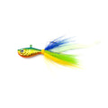 Bucktail Jig Fishing Lures Freshwater Saltwater 3D Eyes  Fishing Jig Lure Bait Kit Bass Striper Bluefish Surf Fishing