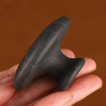 Black Bian Hot Stones Mushroom Shaped Massage Stones Gua Sha Tool Natural Hot Rock Gua Sha Tools Healing Stones