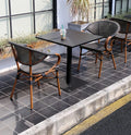 Modern Garden Furniture Rattan Dining Chair Mingmeng Restaurant Terrace Furniture Metal Garden Chair Outdoor Furniture 3 Years MegaBDM
