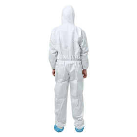 Junlong Factory Level C Anti-static Water Proof Chemical Protection Disposable Safety Clothing Jumpsuit Hooded Coverall
