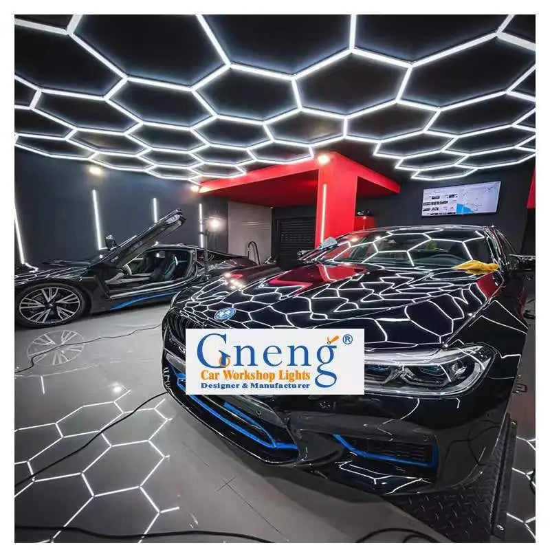 Zhongshan Auto Parts Equipment Supplier Fast Connection 6500k LED Car Workshop Light Washing Honeycomb Detailing Lights