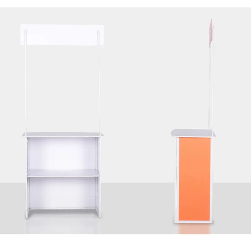 Portable Iron Collapsible Promotion Counter Advertising Promotion Desk Portable Iron Tube Promotion Counter Booth