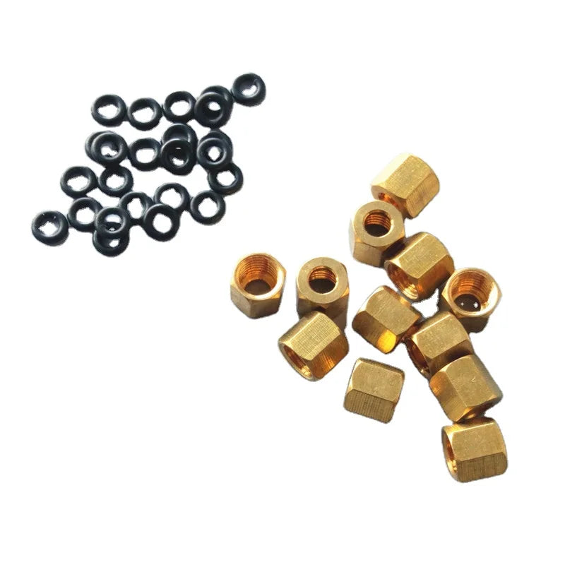 Printer 4x3mm 3x2mm Copper Nut O Ring Screw Connector for UV Damper 1390 DX7 DX4 DX5 DX6 DX7 Ink Tube