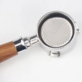 Hot Selling Coffee Tea Tools Stainless Steel Coffee Handle Bottomless Coffee Portafilter With Wooden Handle MegaBDM