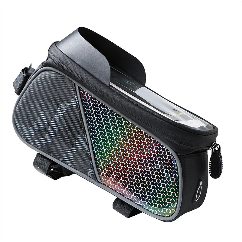 Bicycle Bag Waterproof Touch Screen Cycling Bag Top Front Tube Frame MTB Road Bike Bag 6.5 Phone Case Bike Accessories