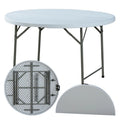OEM Portable HDPE Bi-Fold Table for Outdoor Party Wedding Modern Design Durable Foldable Furniture with Handle Lock