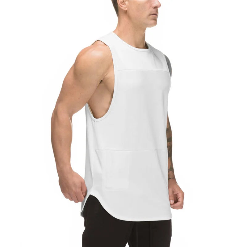 Custom Logo Mesh Gym Clothing Summer Bodybuilding Singlets Open Side Sleeveless Shirt Fitness Tank Tops Men's Stringer Vest