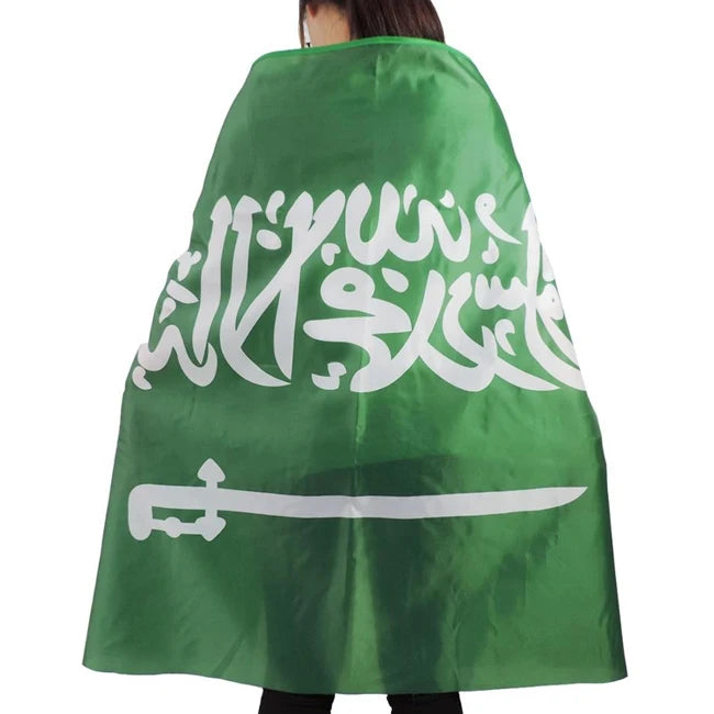 Custom Wearable Flag Saudi Arabia United States Argentina Portugal Ecuador Fans Ecuador Saudi Arabia Body Cape Flag