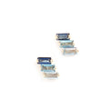 LOZRUNVE Minimal Wholesale Jewelry Gold Filled 925 Sterling Silver Diamond CZ Rectangle Stud Earring