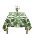 Monstera Leaves Green White Polyester/Cotton 140x200cm Indoor/Outdoor Tropical Style Woven Printed All-Season Tablecloth