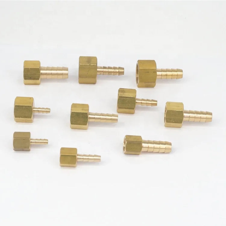 1/8" 1/4" 3/8" 1/2" Male to Female Thread Brass Barb Pipe Connectors Brass Coupler Adapter