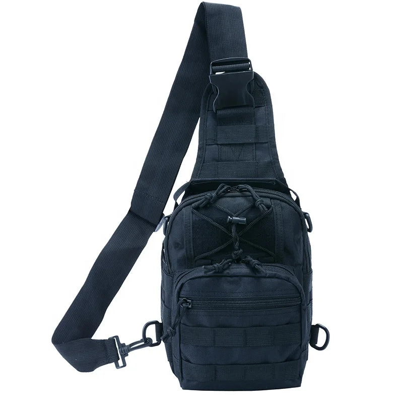LUPU Outdoor Sports Shoulder Crossbody Bag for Men Durable Tactical Front Chest Bag with Zipper Closure OEM Friendly