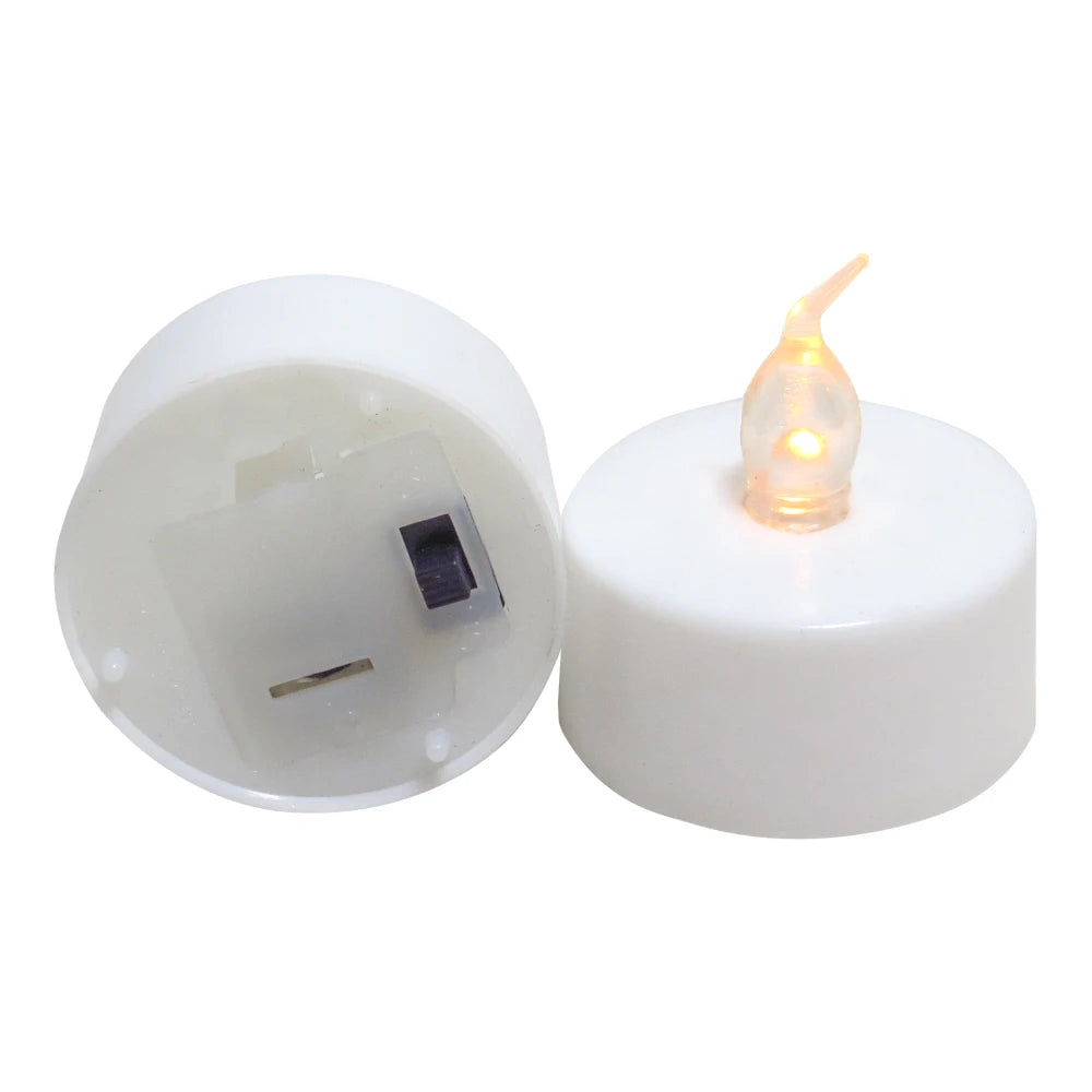 24pcs Home Decoration Tealight Yellow Blue Flicker Floating Flameless LED Tea Light Electronic Candles